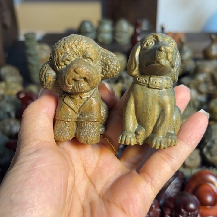 把件小叶紫檀两个一对