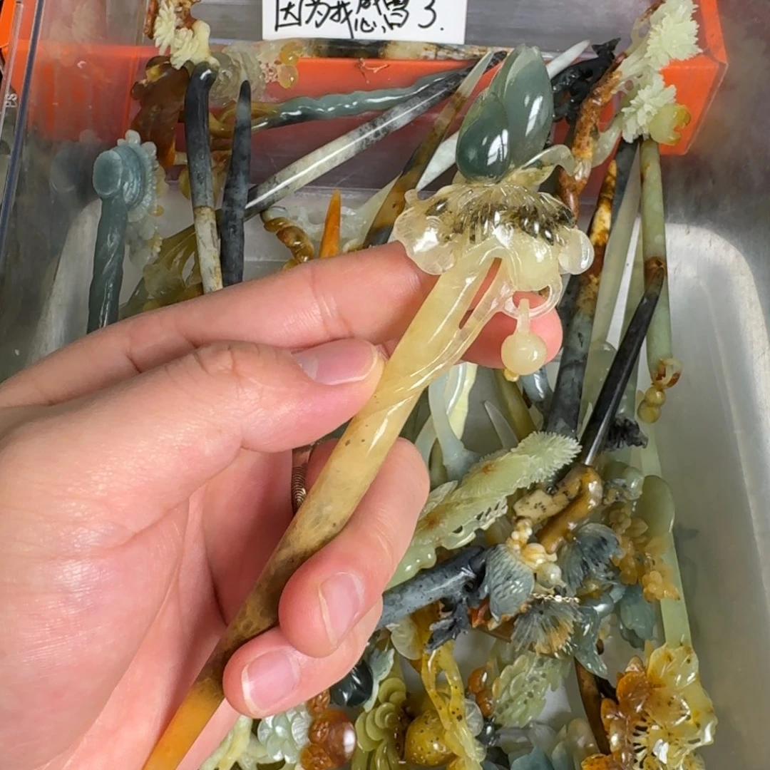 岫玉发饰未镶嵌明君玉簪贼拉好看