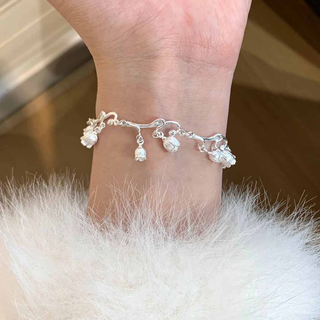 足银手链 燕归yangui 足银990手链风铃仙子