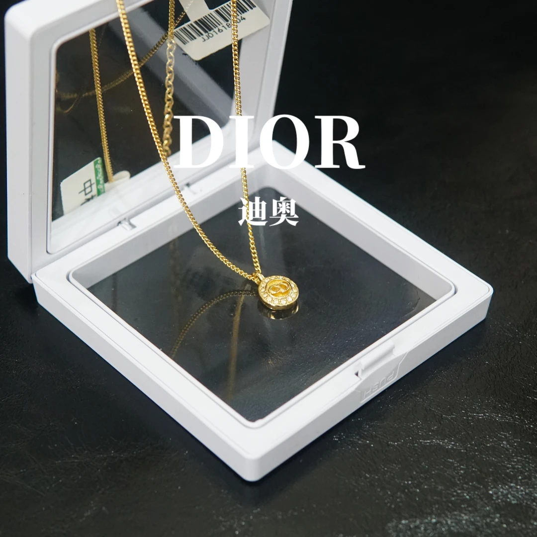 95新 DIOR/迪奥 带钻小圆饼项链/JJ01618804/8804