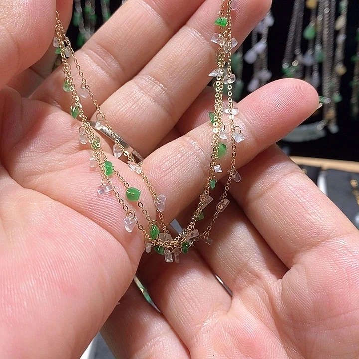 18K金镶嵌手链翡翠