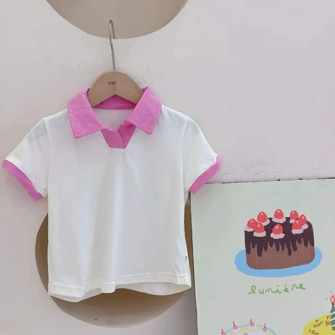 【线下品牌童装】女童夏季韩版棉质POLO衫短袖T恤 251821