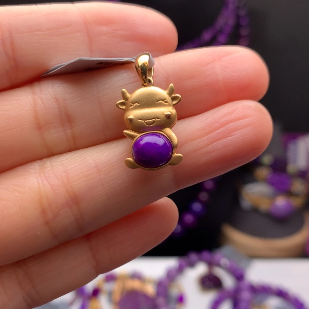 苏纪石（舒俱来）18K金镶嵌吊坠