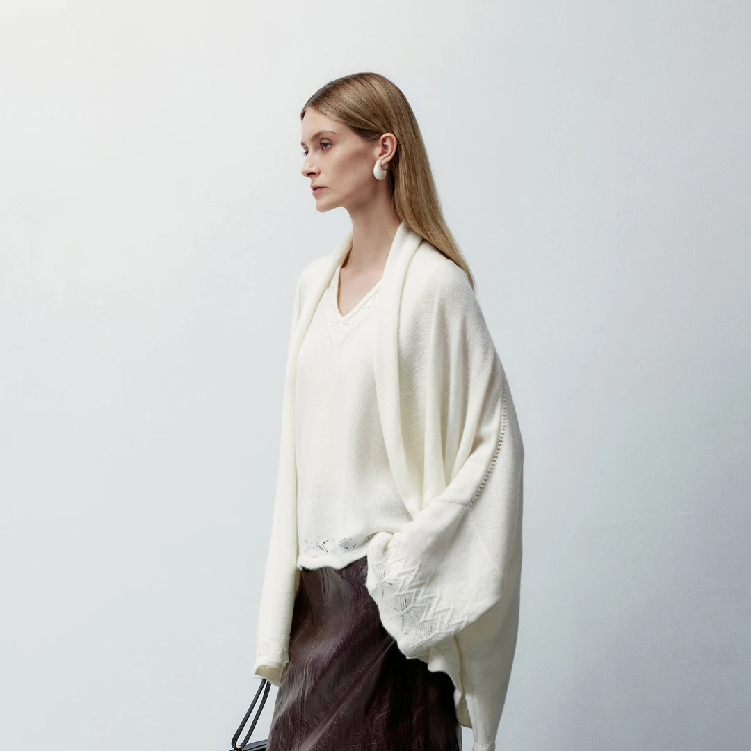 LYNEE【奶油云朵开衫】慵懒针织开衫女蝙蝠袖针织外套LGD2FAK017