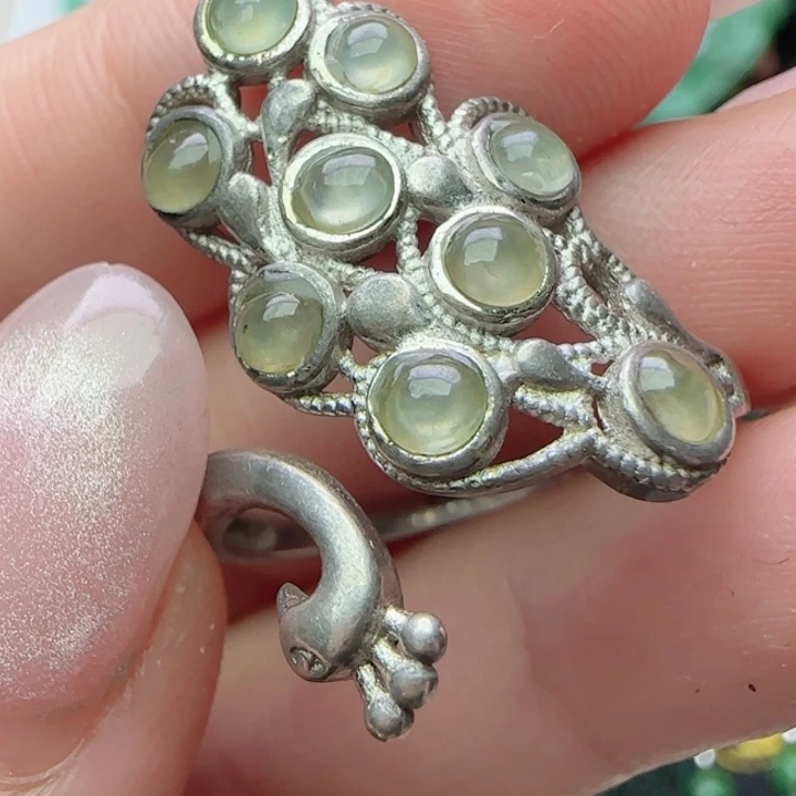 翡翠银S925镶嵌颈饰天然A货38