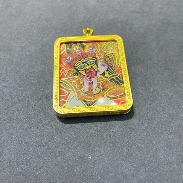 1835-扎基唐卡吊坠一个不带链47*57mm现