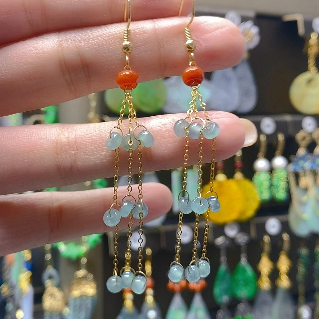 未镶嵌翡翠耳饰翡翠