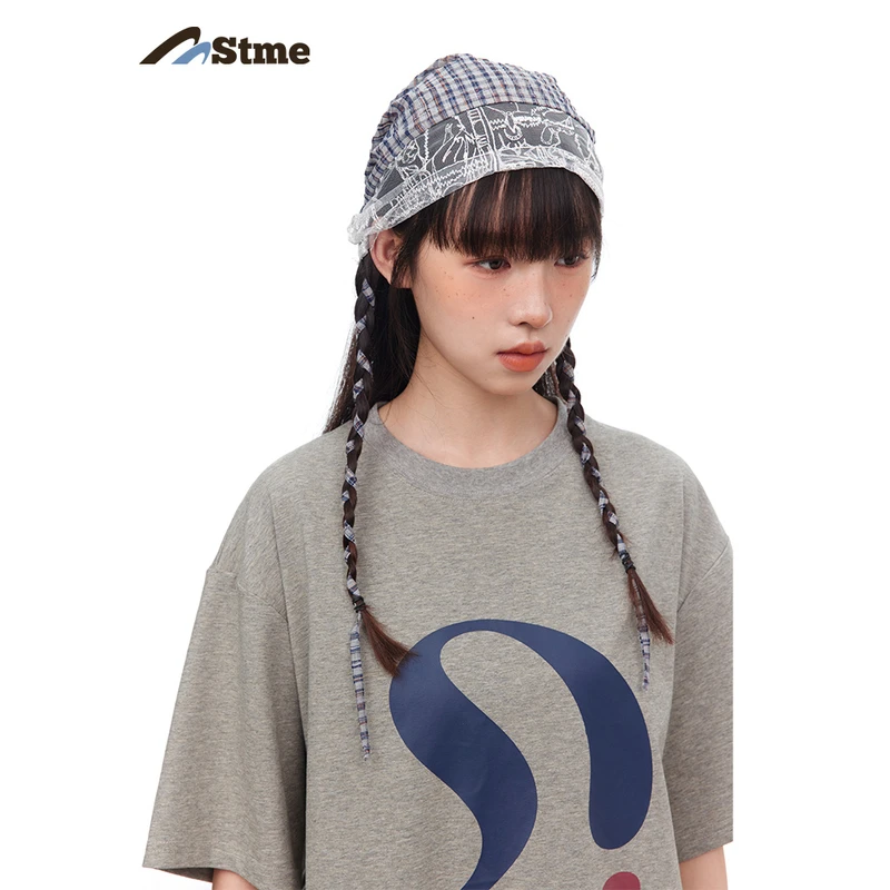 复古田园文艺风甜美拼接肌理感蕾丝头巾帽 STMMZ242123