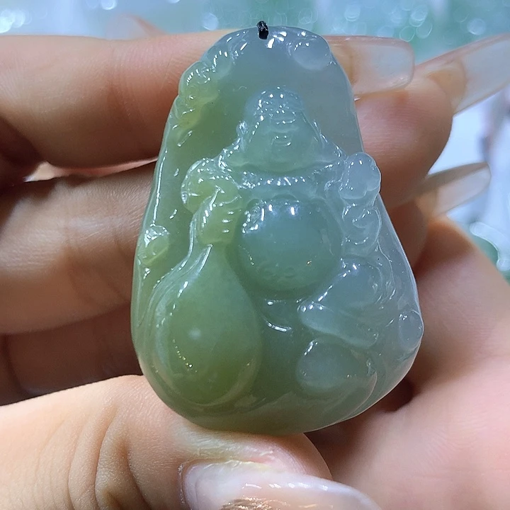 颈饰未镶嵌翡翠天然翡翠A货吊坠