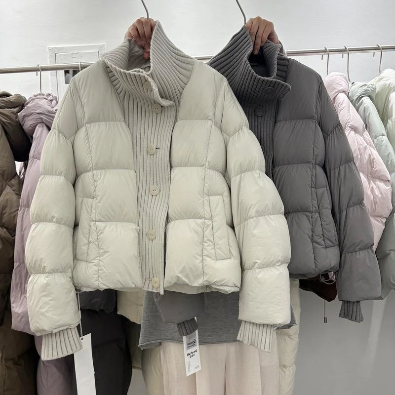 棉服女装2025年冬季新款时尚百搭短款面包服洋气拼接韩系宽松外套