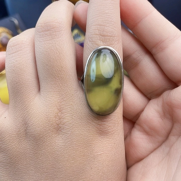 琥珀银S925镶嵌裸石