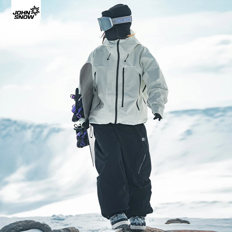 John snow滑雪服套装女款单板防水厚3L全压胶26款滑雪衣裤套装男
