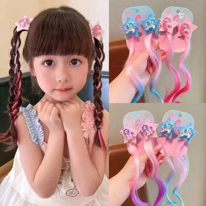 仙女汉服蝴蝶结假发头饰辫子发夹女童小女孩假发辫仙女汉服儿童