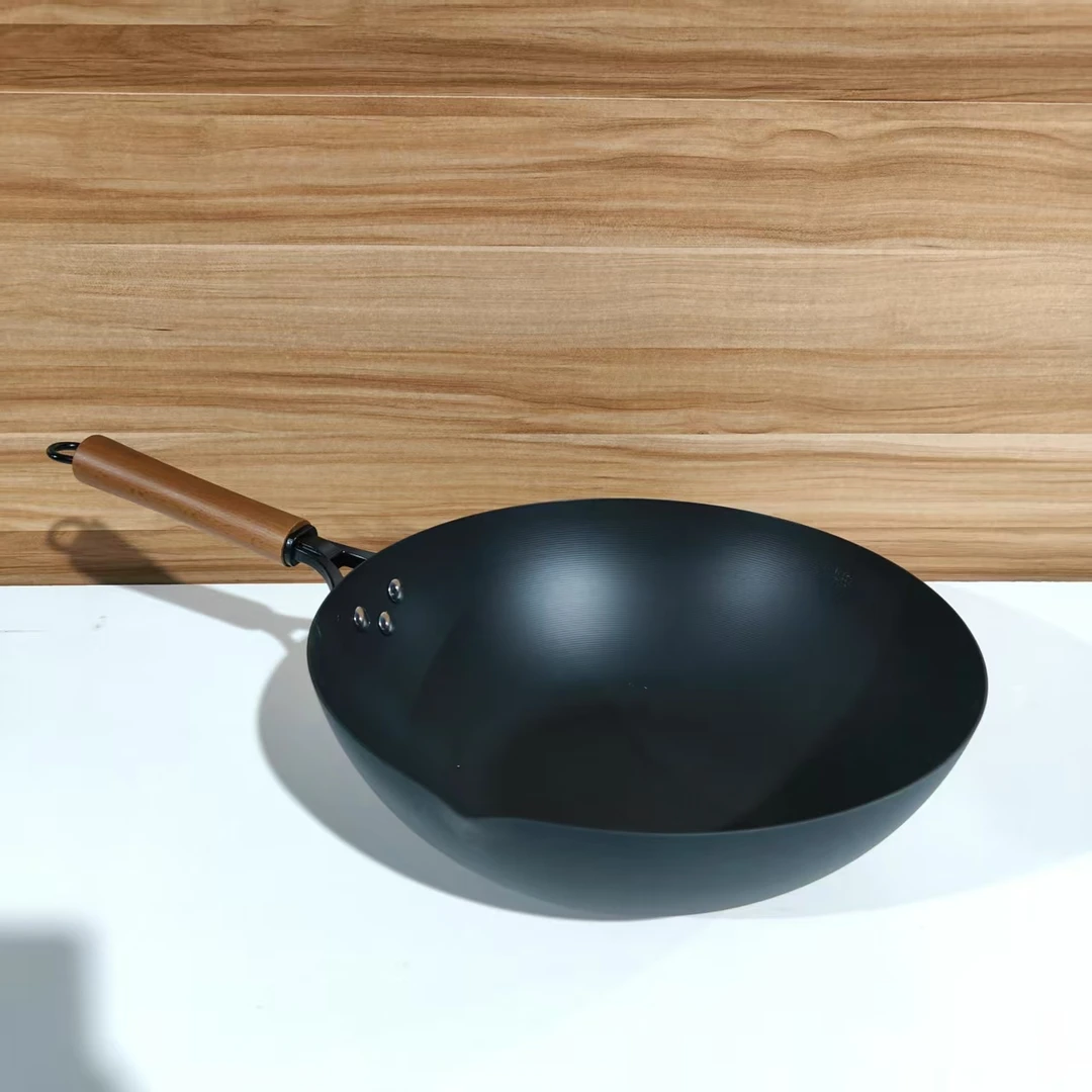 【岩弟专属】平底极铁炒锅物理性不沾全口径（无盖）