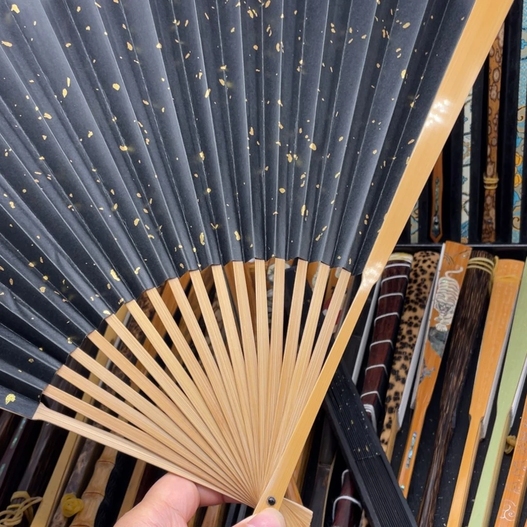 扇子18方玉竹黑撒金仅一把档口
