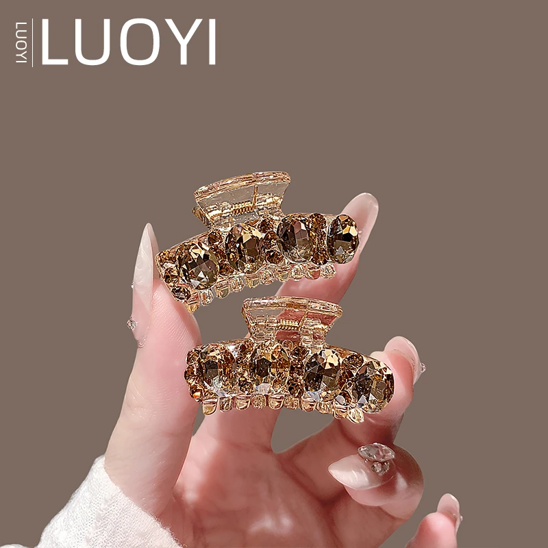 4厘米新款小抓夹高级感水晶公主头侧边夹后脑勺半抓刘海夹发饰