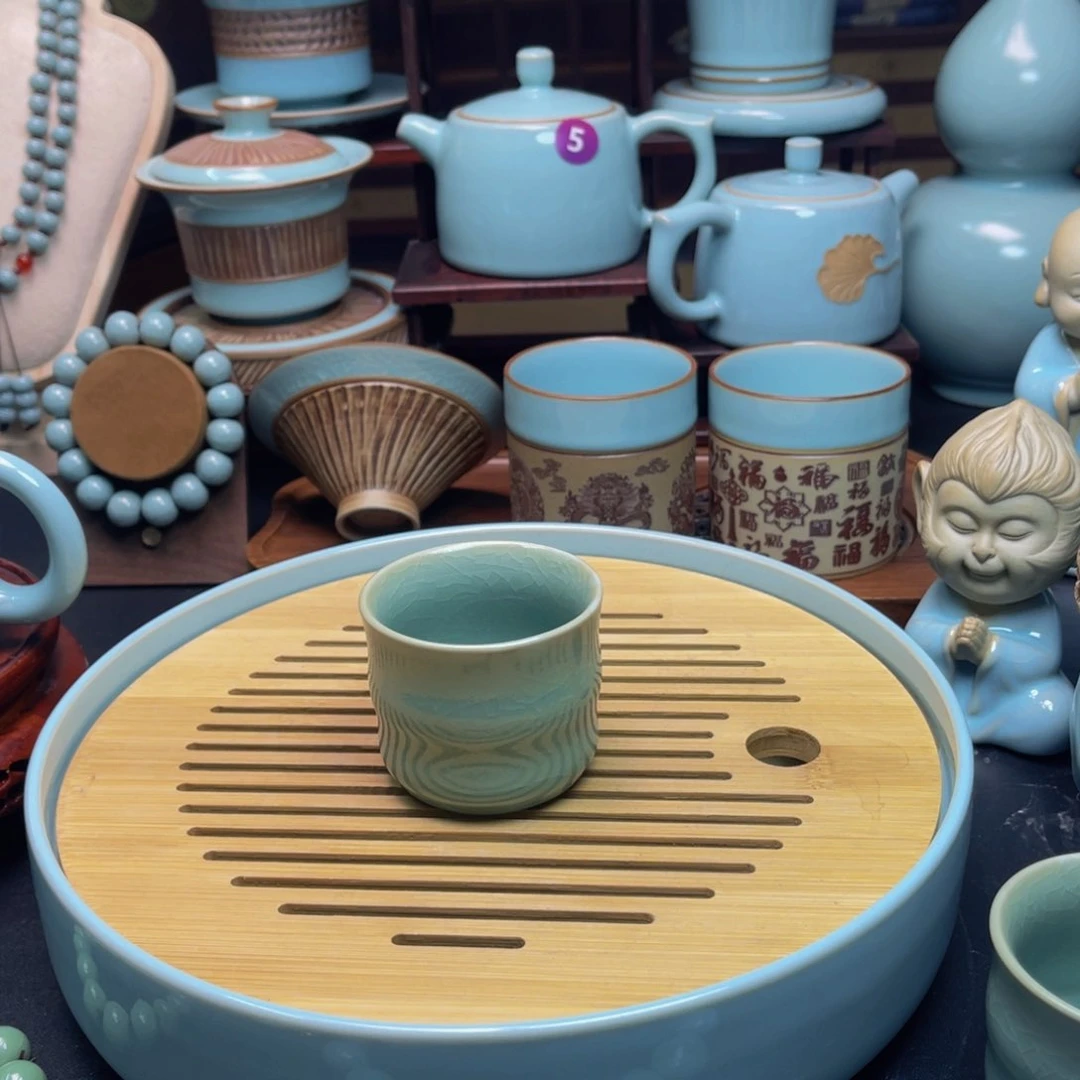 【闪购商品】壶瓷河南御盏窑，茶器，摆件，手串