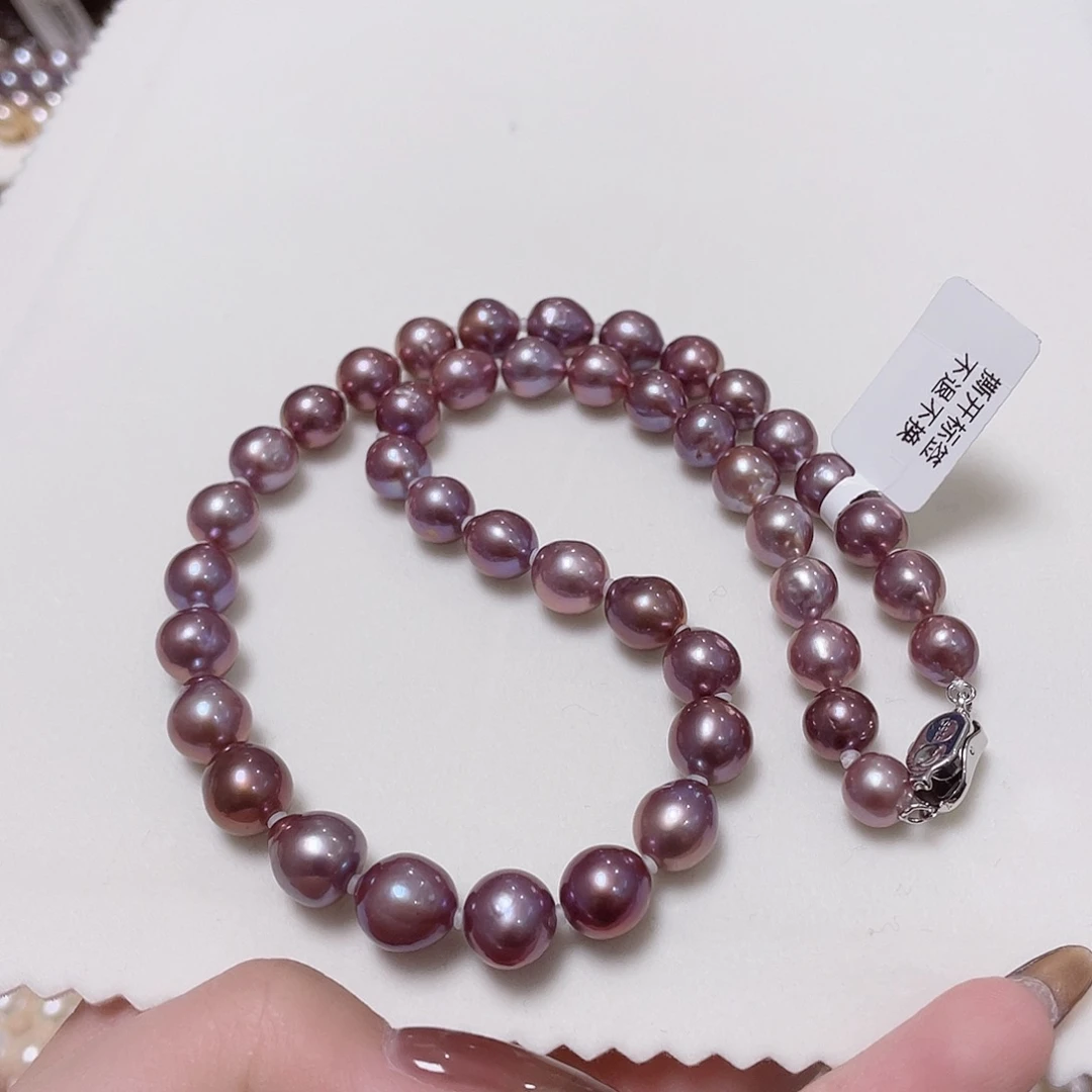 颈饰银S925镶嵌淡水珍珠