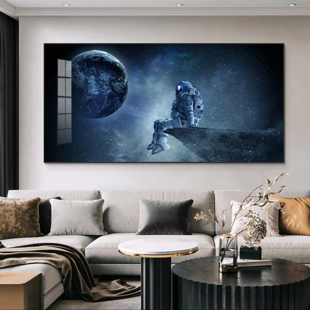 【铭尊】2025新款星空宇宙装饰画新款宇航员仰望快乐星球装饰画