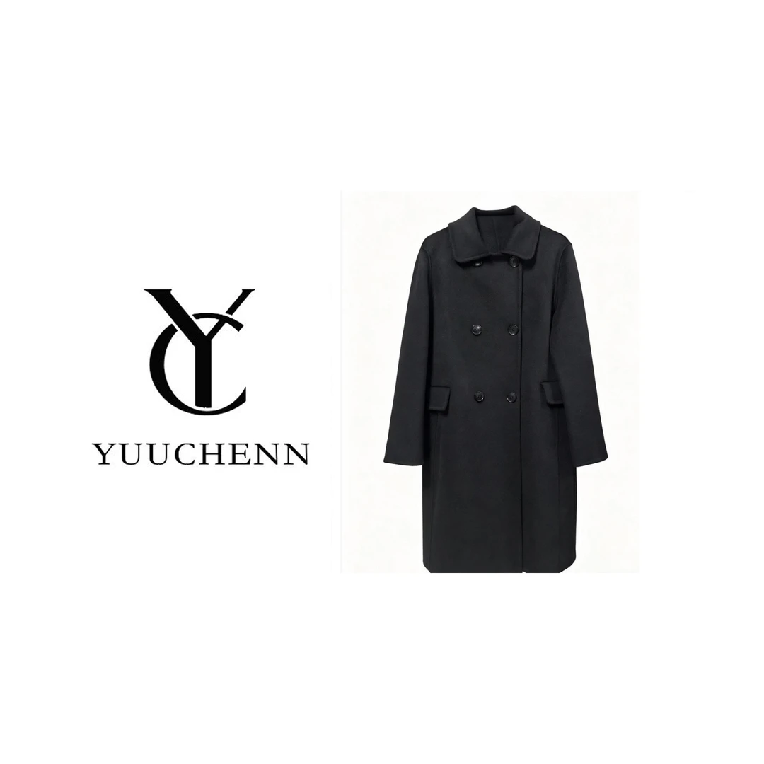 YUUCHENN羊毛双排扣娃娃领308