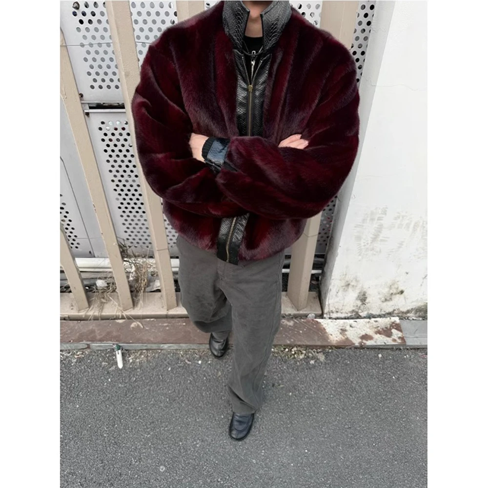 LIGGICC【3166】赤兔高定丝绒狼纹夹克座山雕美式双面穿设计感外套