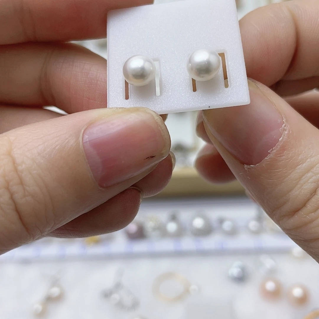 奔***羊耳饰银S925镶嵌淡水珍珠