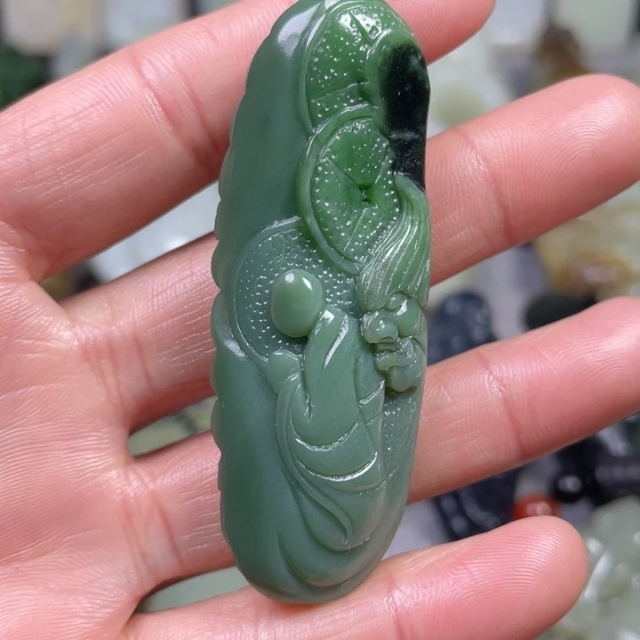 和田玉未镶嵌挂件