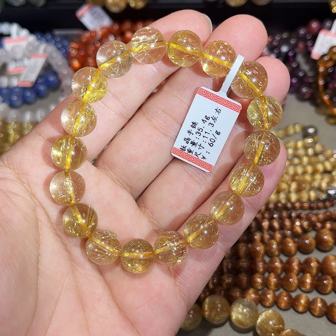 水晶手链未镶嵌钛晶手串