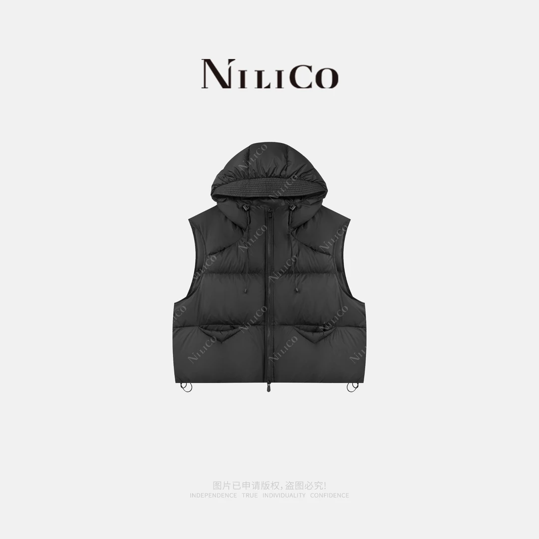 NILICO【叠搭搭子】秋冬叠穿高级感外穿休闲极简白鹅羽绒马甲
