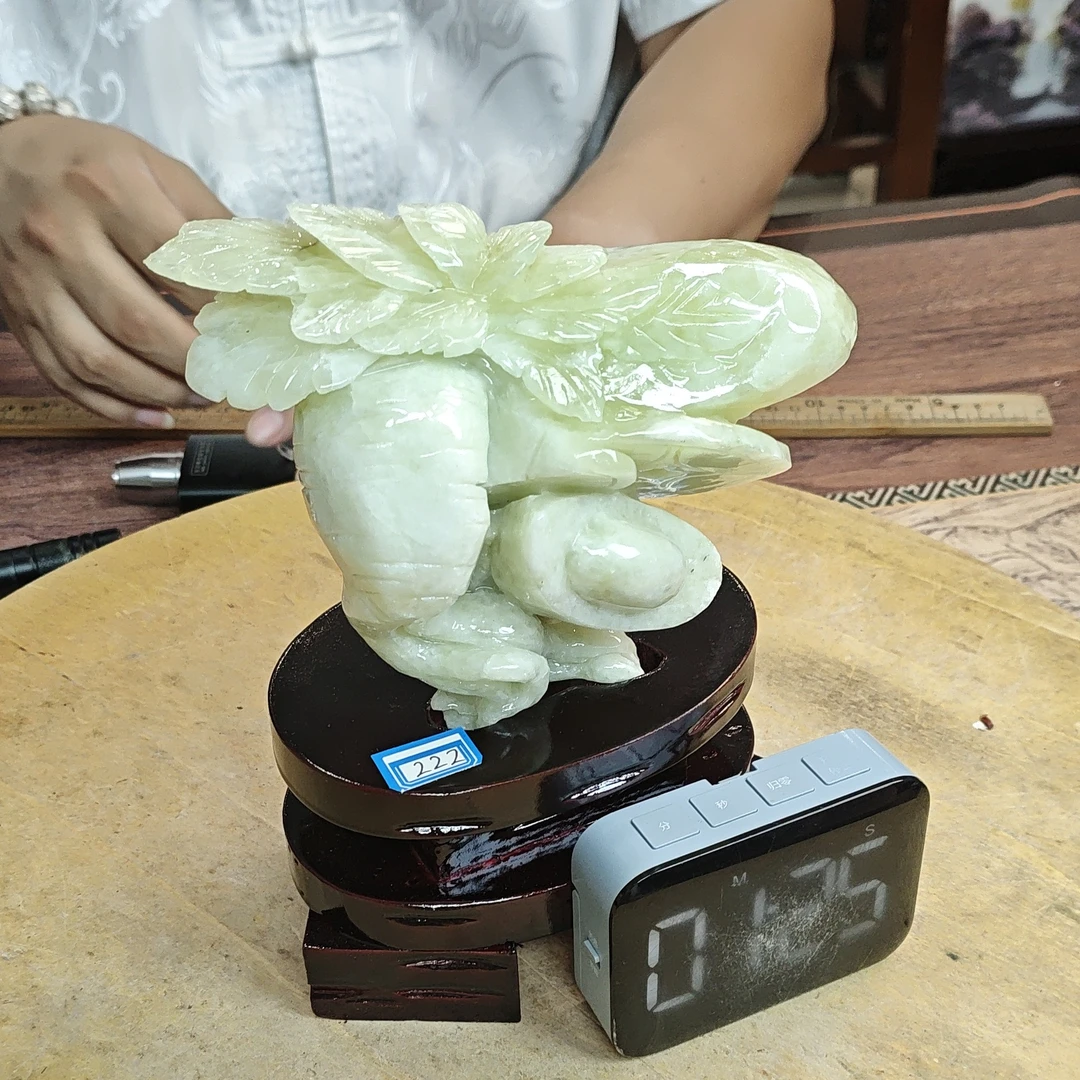 玉岫岩料手工雕刻摆件居家装饰送礼一物一链接222