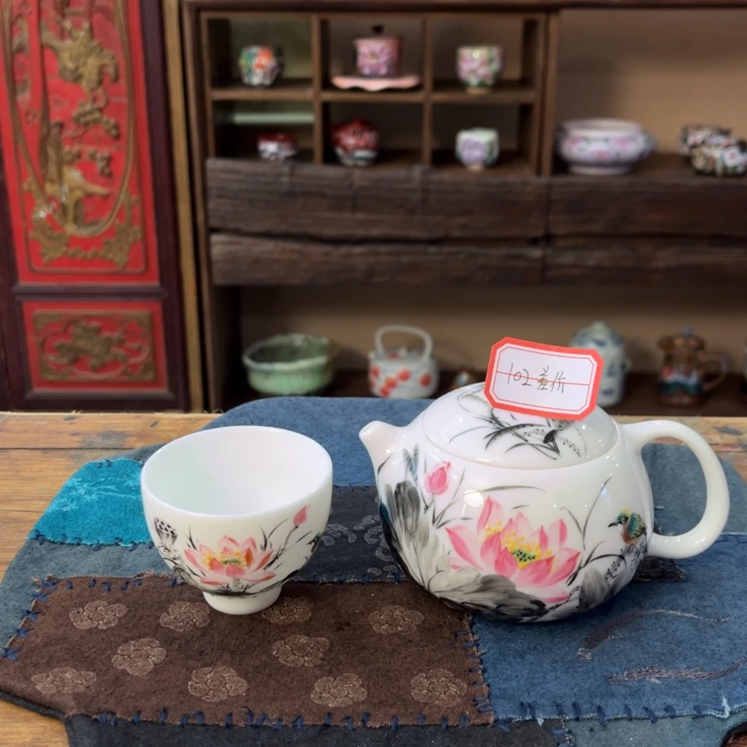 玉***麻柴烧手工手绘陶瓷