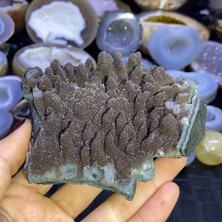 未镶嵌水晶珠宝半成品绿森林摆件