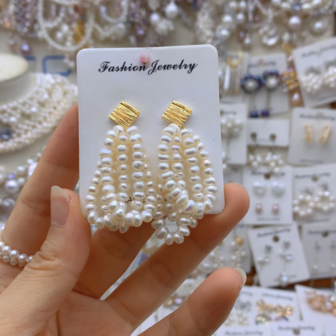 银S925镶嵌淡水珍珠项链耳饰