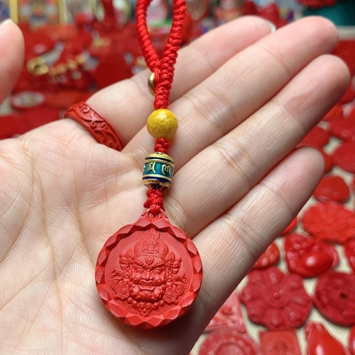 天然辰砂工艺品朱砂钥匙扣