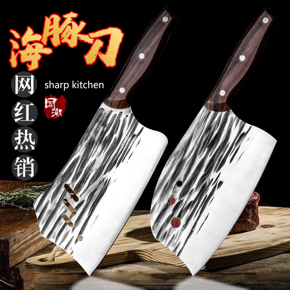 拉萨发货西藏包邮砍骨切菜刀具2件套瓜果刀