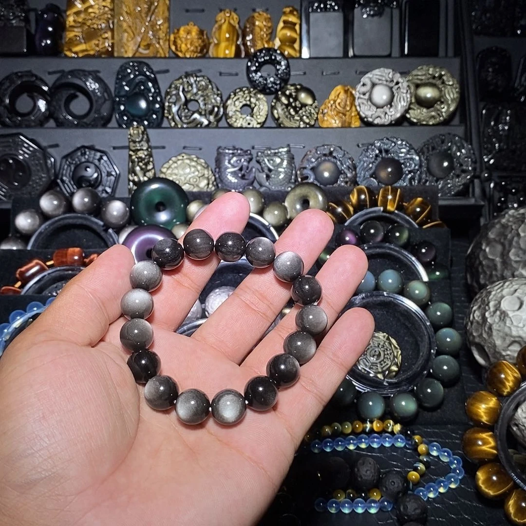 O***Z黑曜岩未镶嵌手链