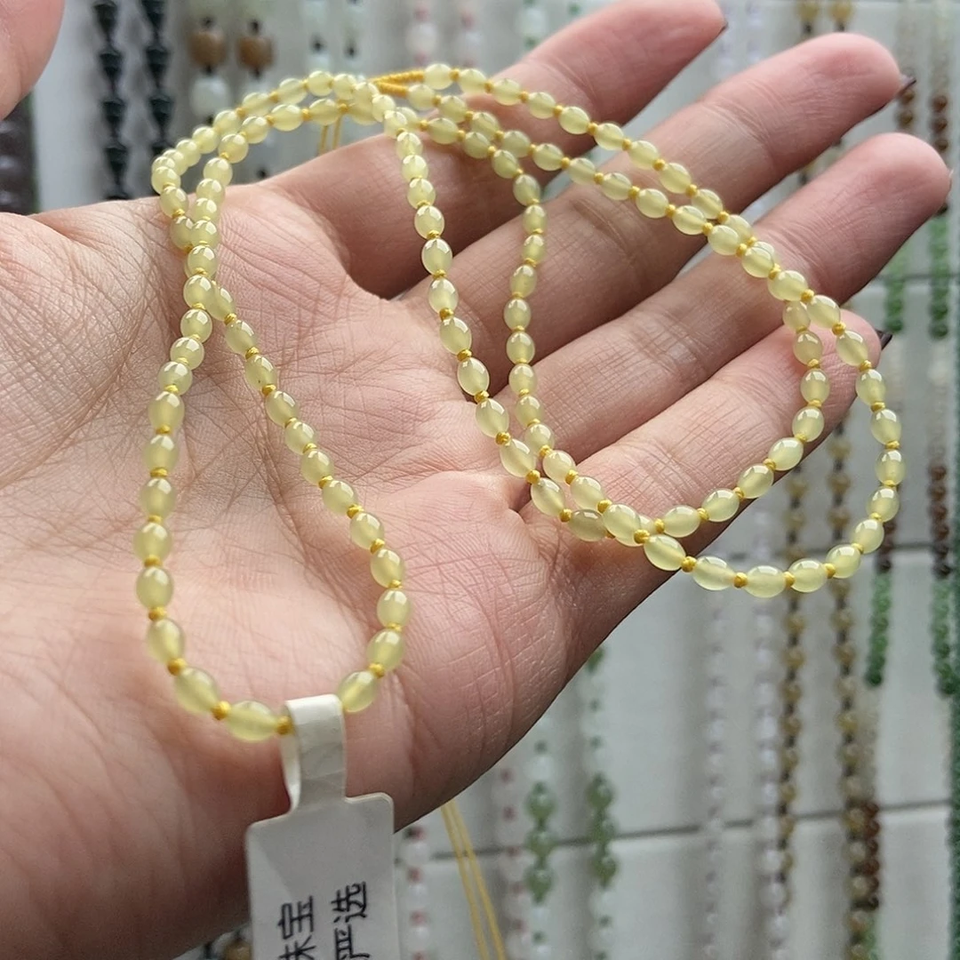 和田玉颈饰未镶嵌福**依和田玉3mm