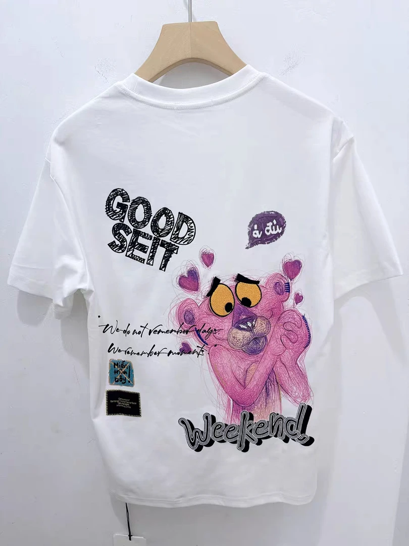 【绵阳兴达衣世界】C75228新款夏季男士休闲粉红豹时尚短袖