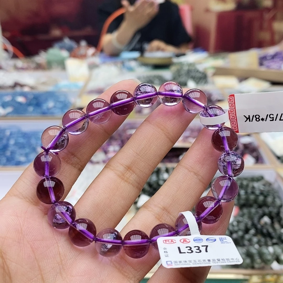 水晶手链未镶嵌白**君紫水晶手链9m+ L337