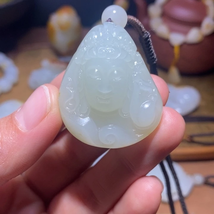 和田玉未镶嵌吊坠(不含链)