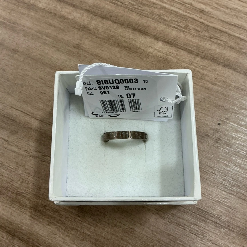 未使用 Maison Margiela/梅森马吉拉 银色做旧戒指 原盒7码/5213