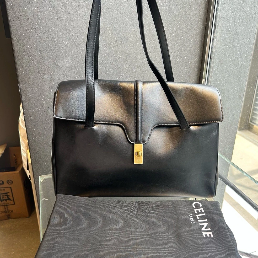99新 Celine/思琳 soft大号黑金box皮 附件：防尘袋