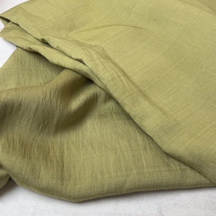 棉混纺秋香绿麻棉2米