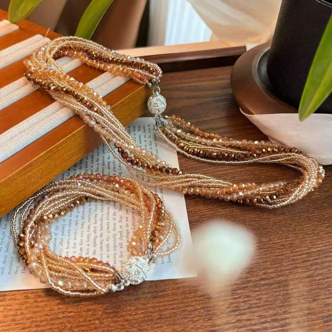 香槟多层扭扭链 慵懒风 饰品