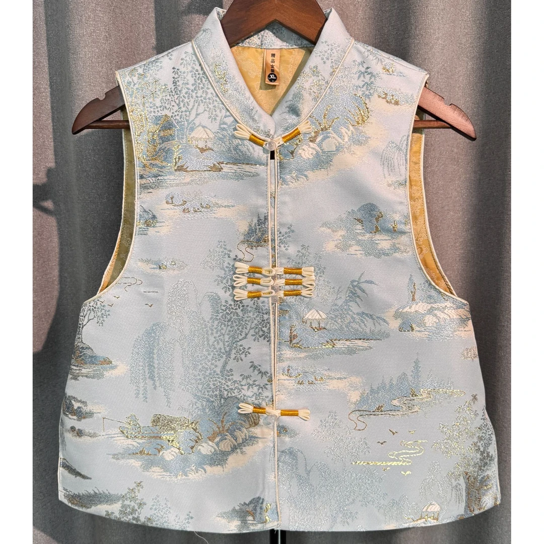 【孤舟】新中式国风春夏季薄款立领马夹