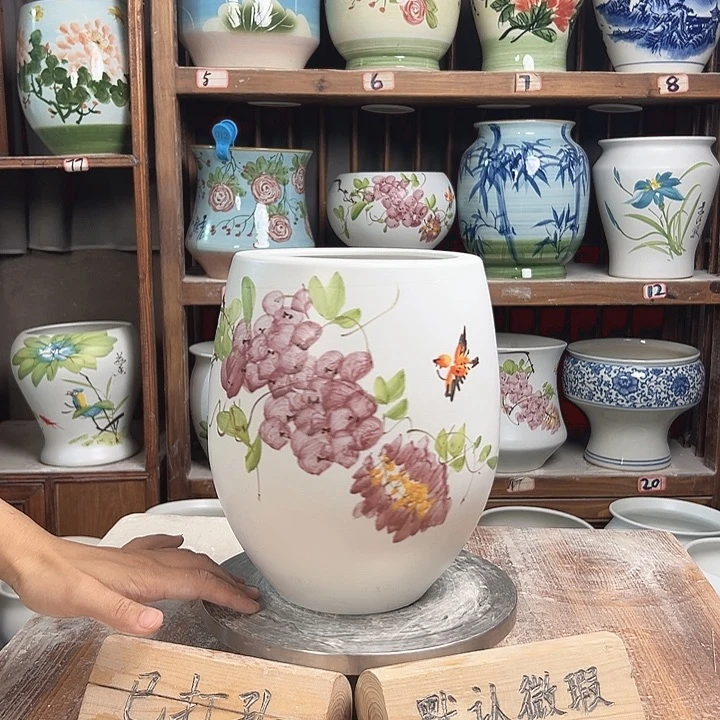 陶瓷但盆紫藤新款新款陶瓷陶瓷