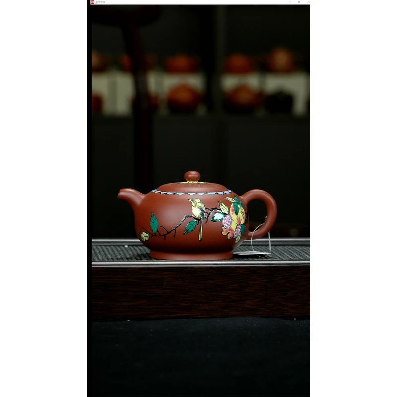 D0346宜兴紫砂一粒珠壶280cc