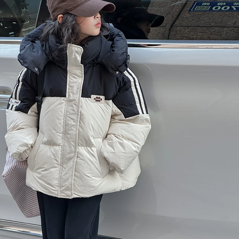 K25579孙小美女童羽绒服儿童连帽外套冬装保暖加厚