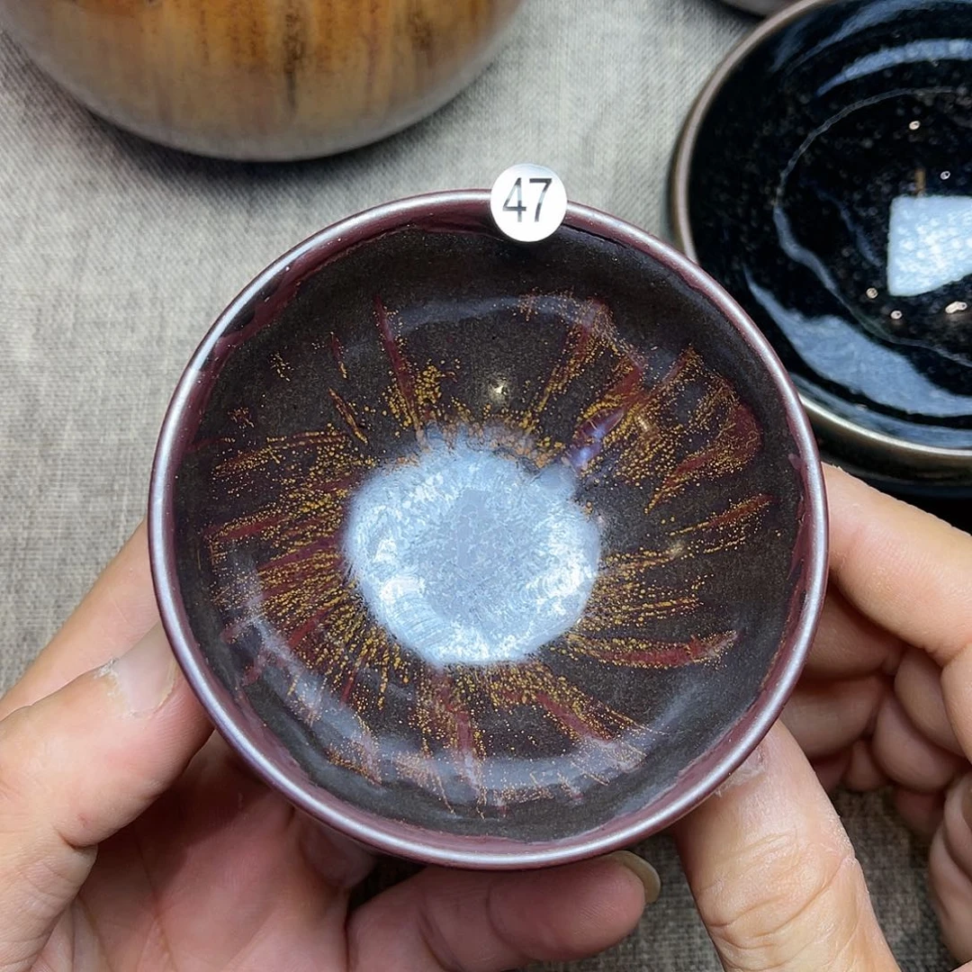 茶盏龙窑柴烧平口器型8.5口径