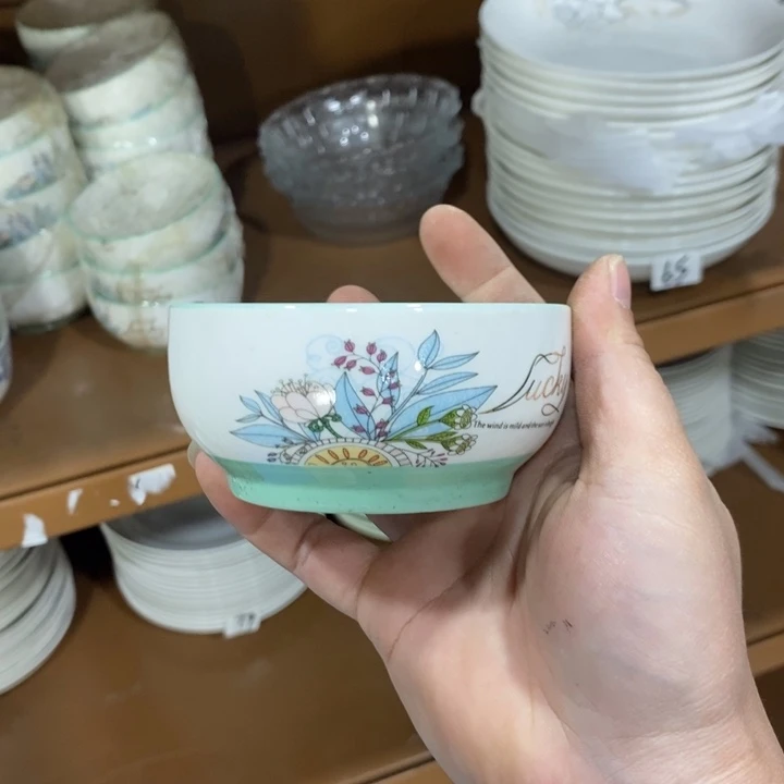 暖***2陶摆件14号4英寸10个装米饭碗